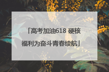 高考加油618 硬核福利为奋斗青春续航