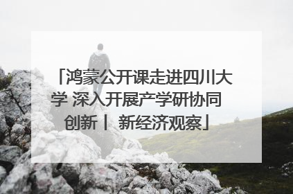 鸿蒙公开课走进四川大学 深入开展产学研协同创新丨 新经济观察