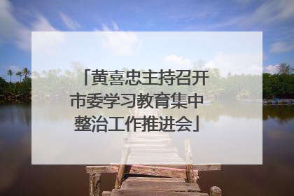 黄喜忠主持召开市委学习教育集中整治工作推进会