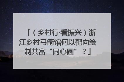 （乡村行·看振兴）浙江乡村弓箭馆何以靶向绘制共富“同心圆”？