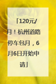 120元/月！杭州道路停车包月，6月6日开始申请