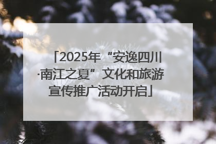 2025年“安逸四川·南江之夏”文化和旅游宣传推广活动开启