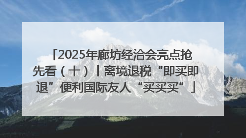 2025年廊坊经洽会亮点抢先看（十）丨离境退税“即买即退”便利国际友人“买买买”