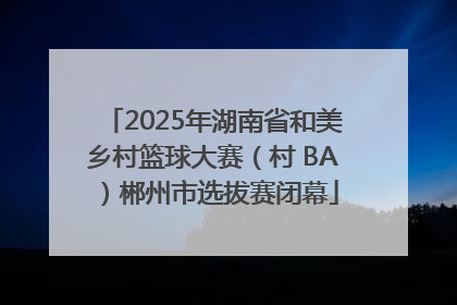 2025年湖南省和美乡村篮球大赛（村 BA）郴州市选拔赛闭幕