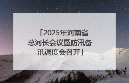2025年河南省总河长会议暨防汛备汛调度会召开