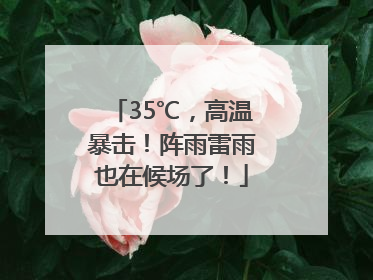 35℃，高温暴击！阵雨雷雨也在候场了！
