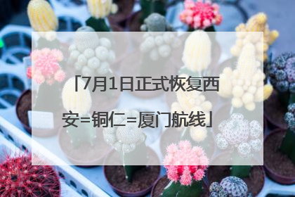 7月1日正式恢复西安=铜仁=厦门航线