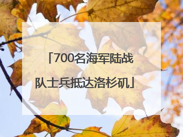 700名海军陆战队士兵抵达洛杉矶