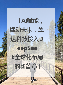 AI赋能，绿动未来：挚达科技接入DeepSeek全球化布局的新篇章